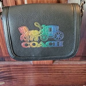 Coach Rainbow black Crossbody purse bag